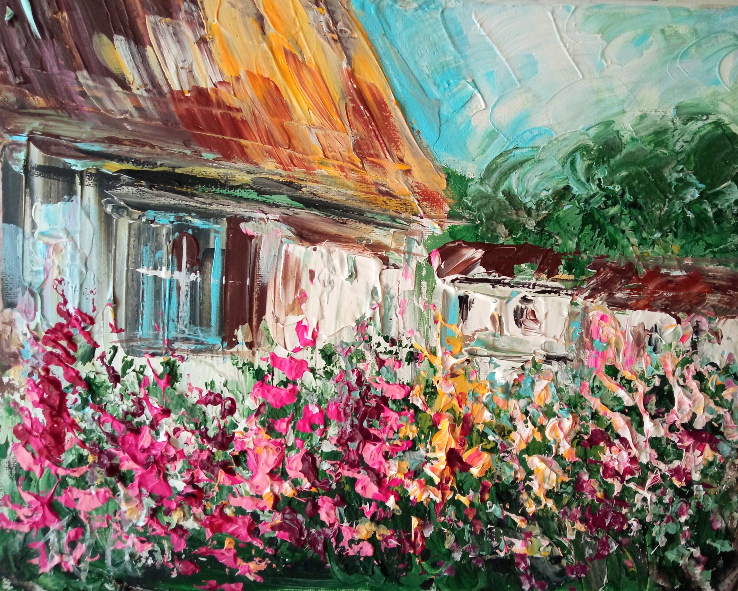 N.Urbanowicz Chata w kolorach Wiosny...NOVA ART