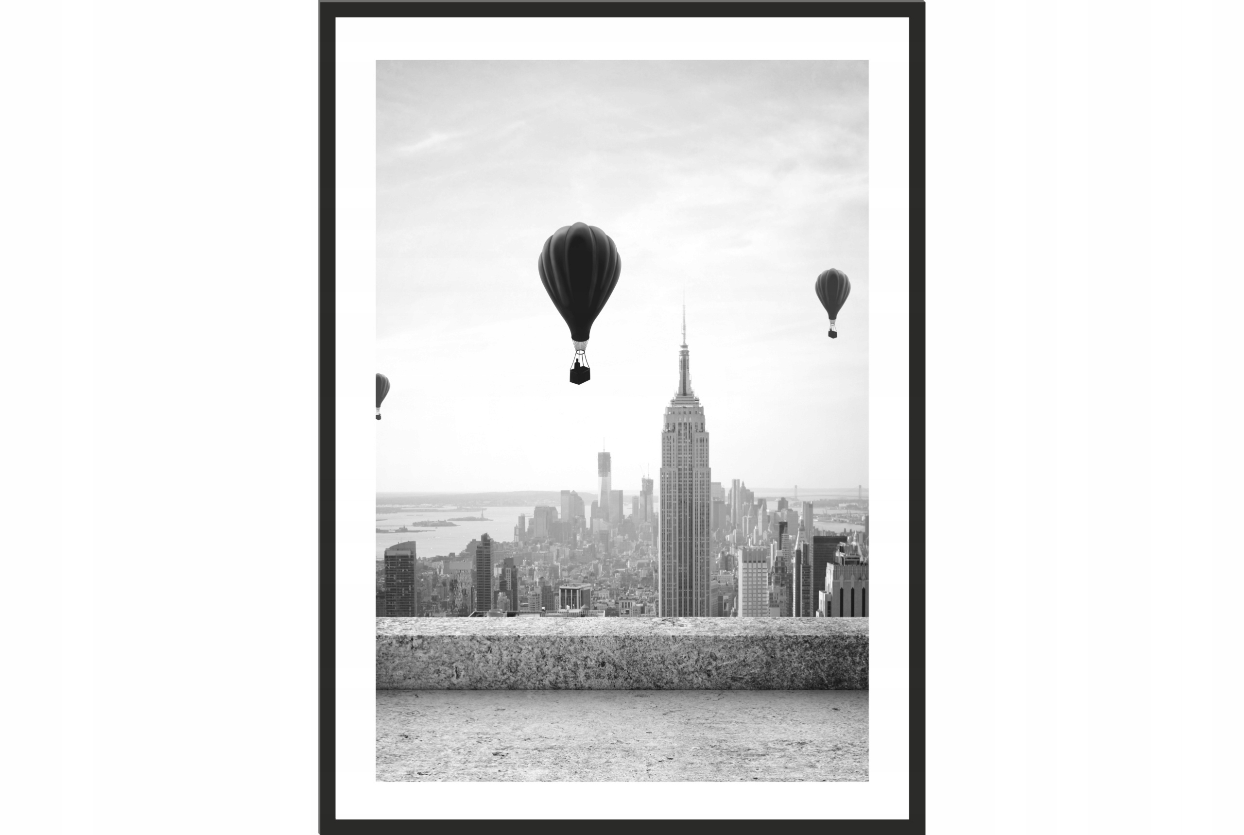 

Obraz plakat 70x50 new york balony czarno białe ny
