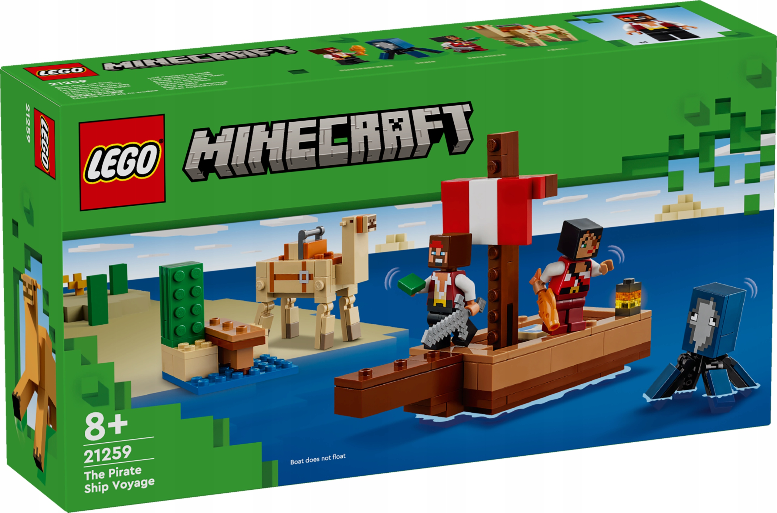 LEGO Minecraft 21259 Minecraft 21259 Żeglowanie statkiem pirackim