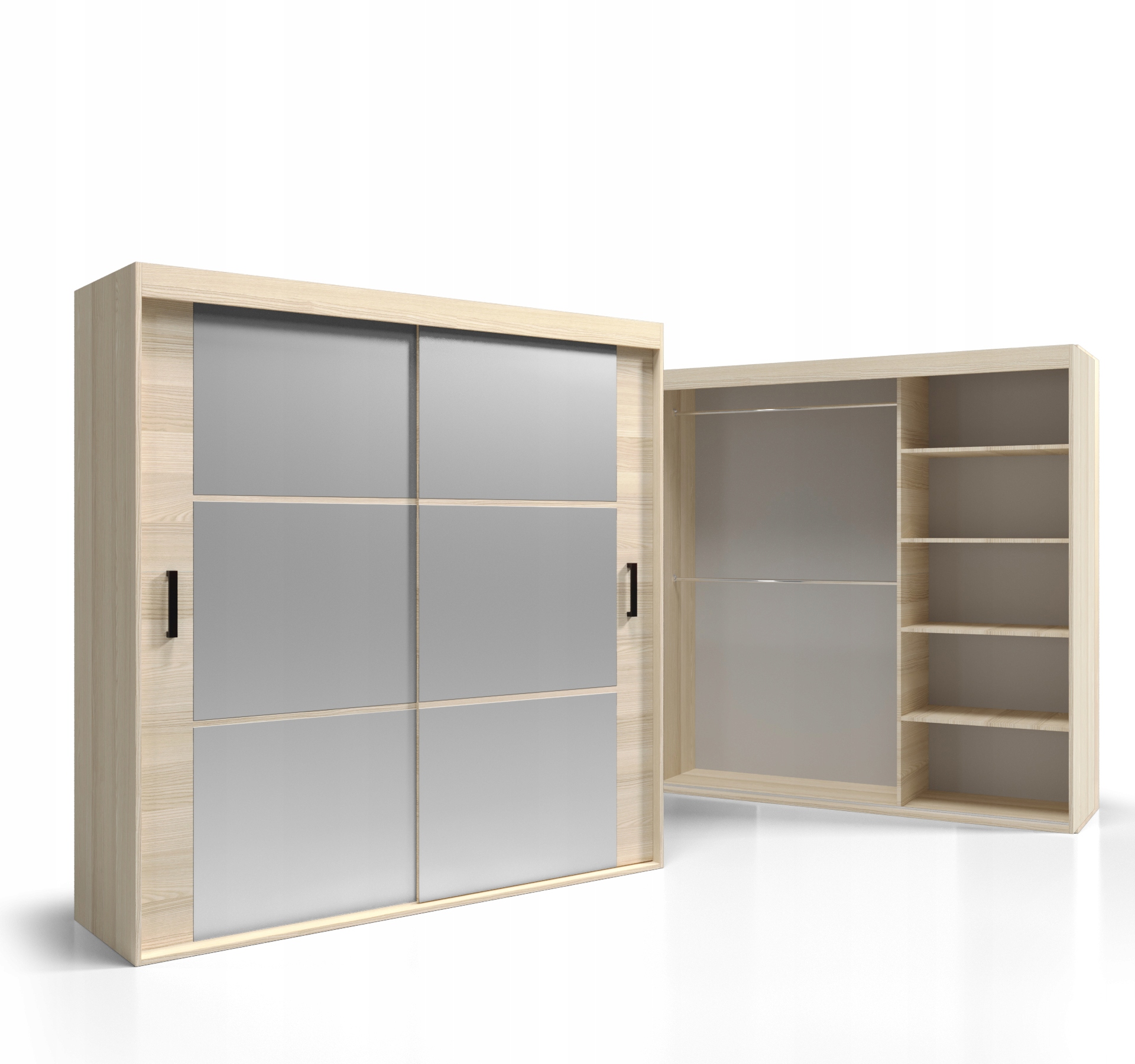 Skříň Posuvná skříň Se Zrcadlem 110 cm VSZ91 2-Dveřní O-sofa