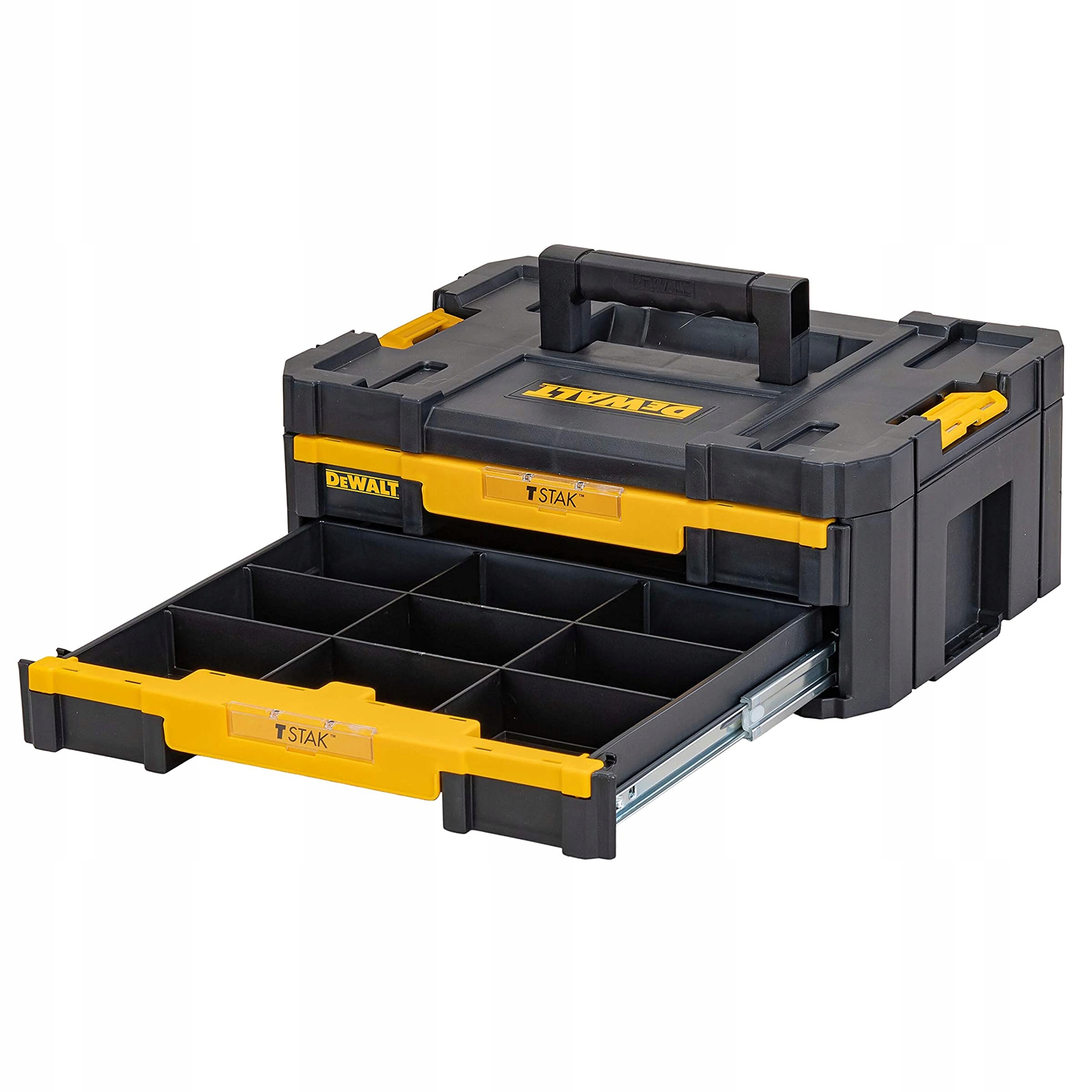 DEWALT T STAK Skrzynka Narzędziowa IV 2 Szuflady 19L 30kg Kombinowalna — miniatura 15