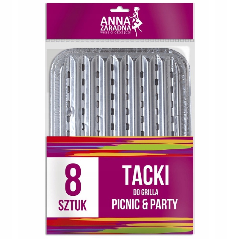 

Anna Zaradna Tacki Do Grilla Prostokątne 8 Sztuk