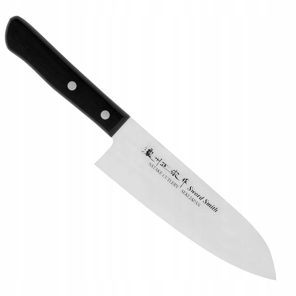 Satake MV Pakka Japonský ostrý kuchynský nôž Santoku na zeleninu 56-58HRC 17 cm
