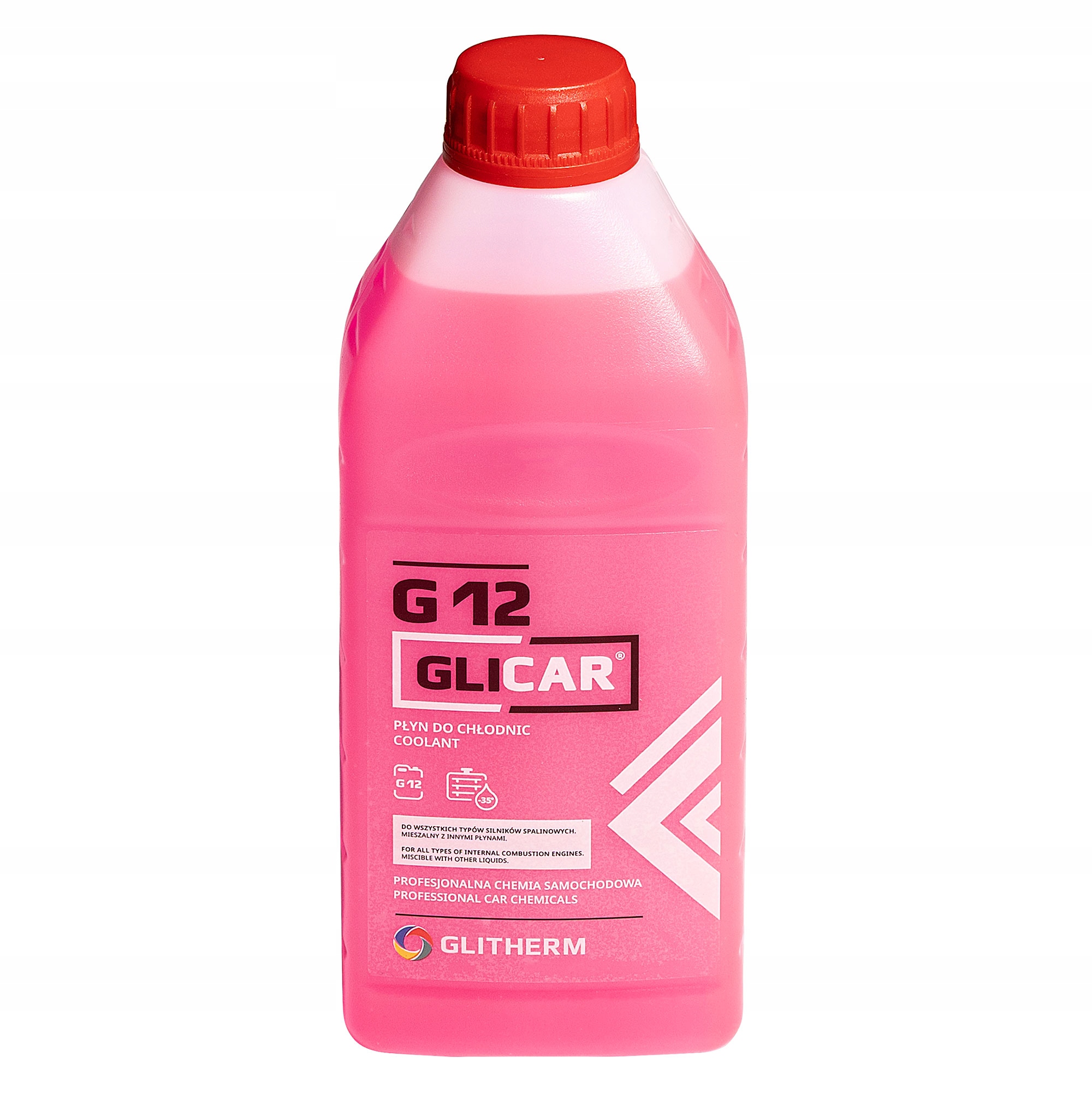 Płyn chłodniczy Glicar 1l czerwony G12 zimowy do -35°C Polski Producent