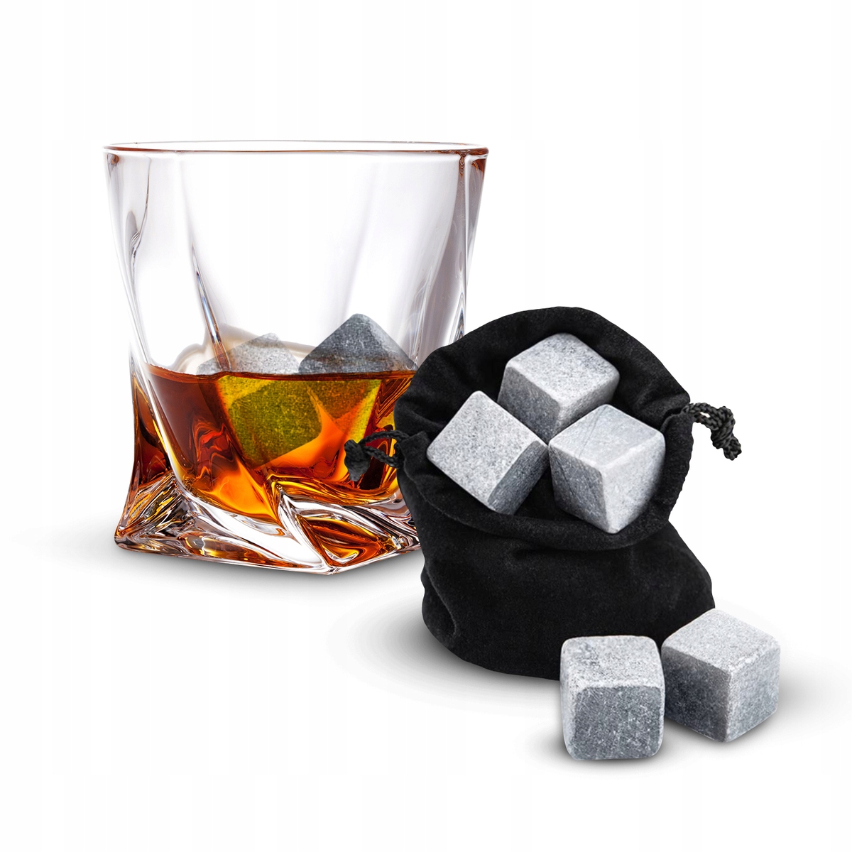 

Kamienne Kostki Chłodzące do whisky drinków 9szt.
