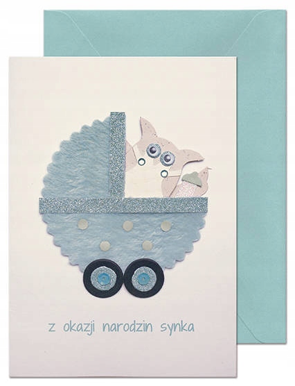 

Kartka Narodziny Synka Sówka W Wózku 12 X 17 CM