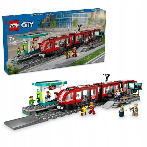 Lego City 60423 Tramvaj a zastávka v centru města