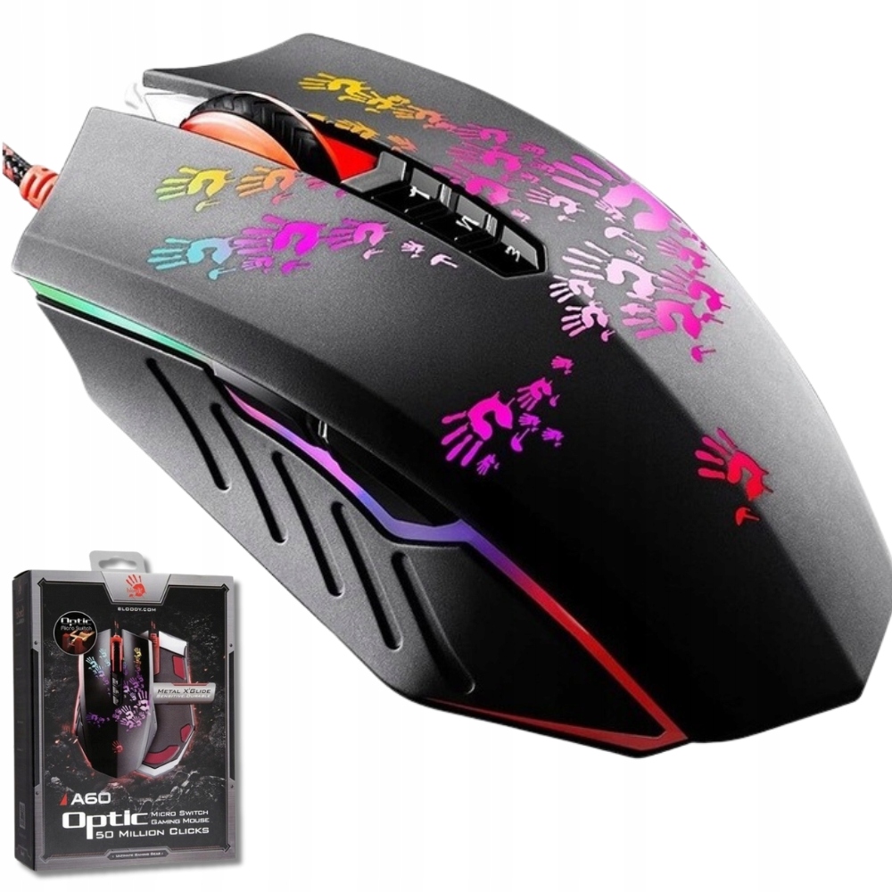 Přesná Myš s drátovou myší Bloody A60 CORE3, CORE4