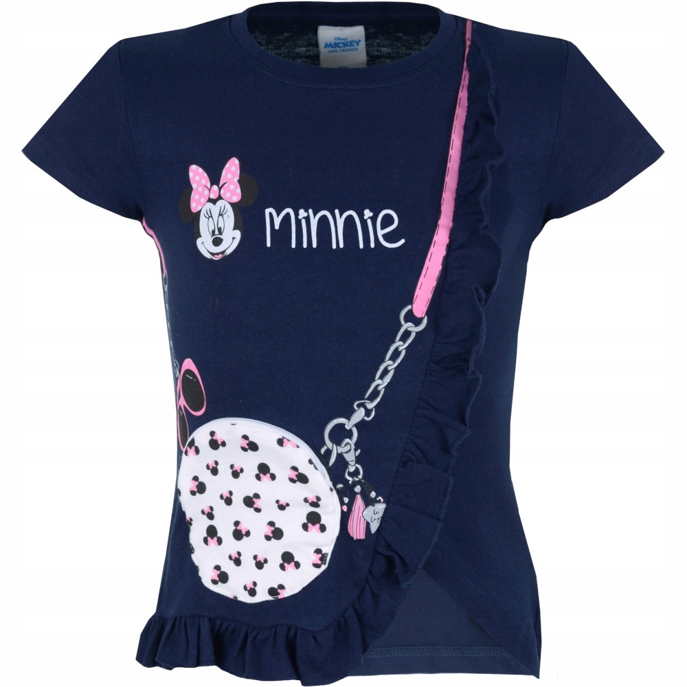 

T-shirt Myszka Minnie z torebką granatowy 92
