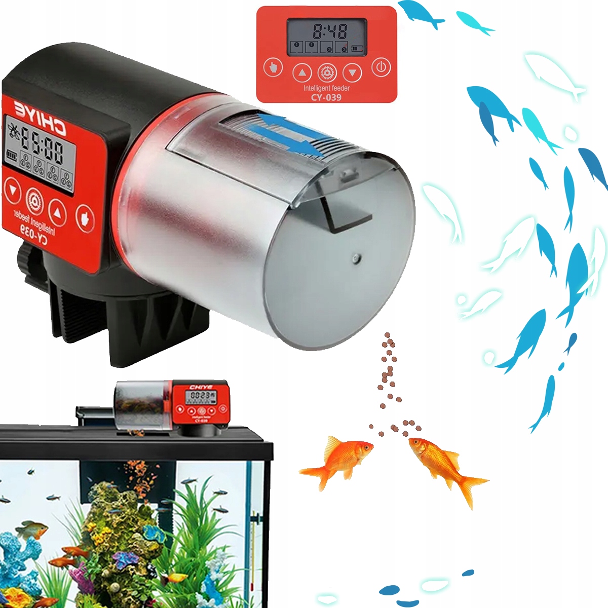 Automatické Krmítko Pro Ryby Krmení Rybek Do Akvária Dávkovač Krmiva