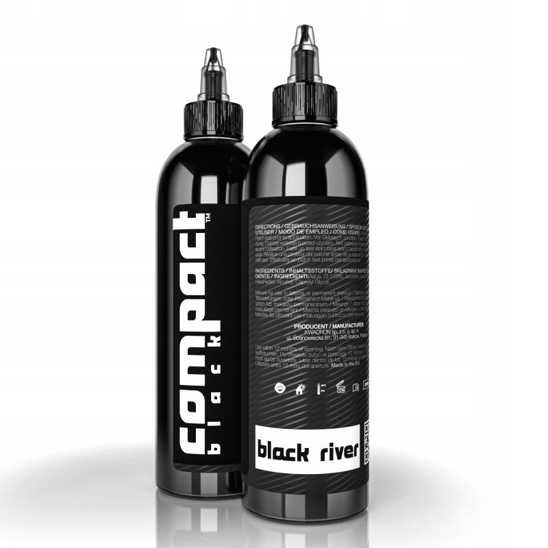 Farba do tatuażu Compact Black River 120ml czarna