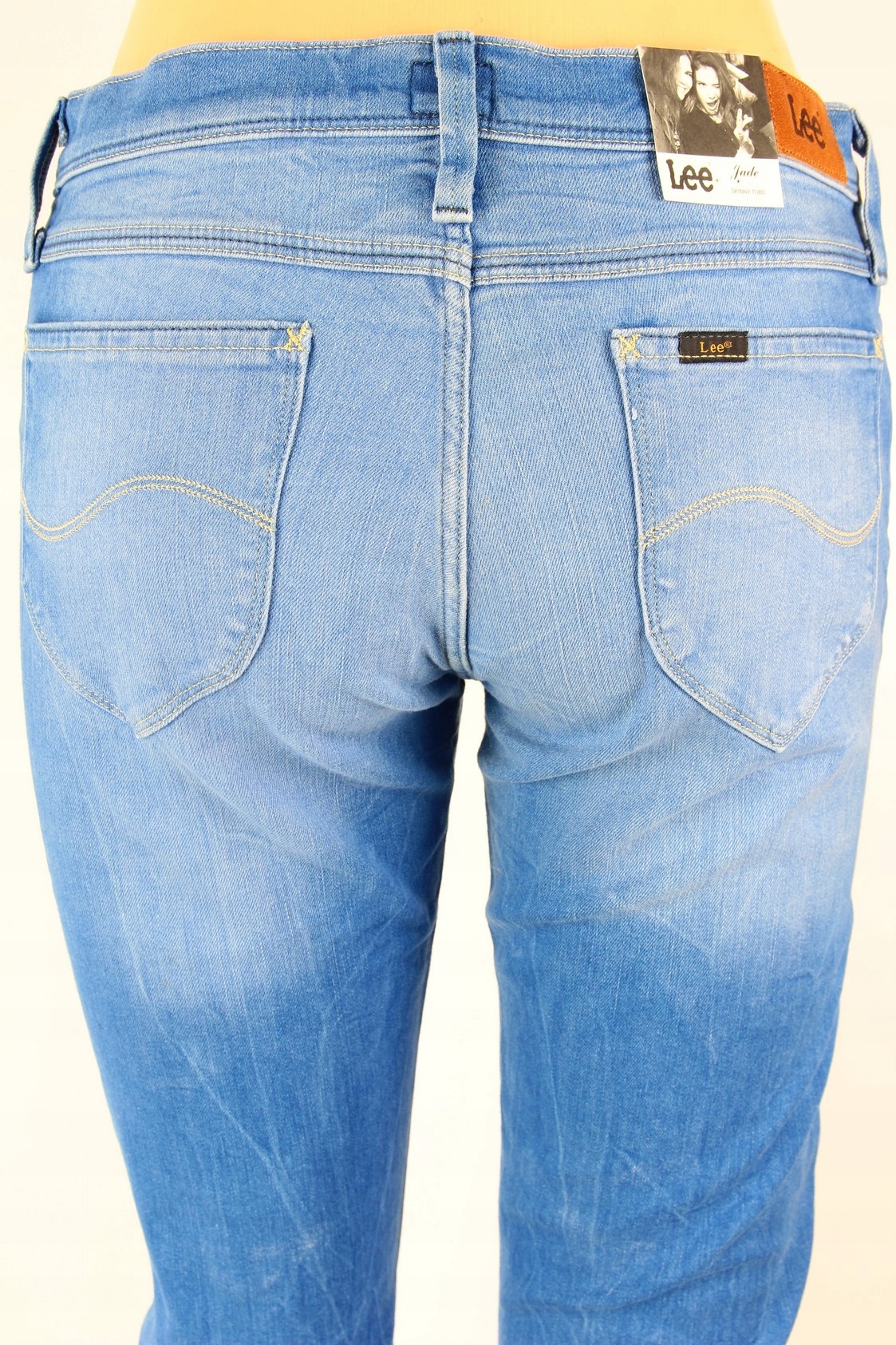 LEE JADE SLIM PROSTE SPODNIE JEANSY _ W30 L33 Zapięcie zamek