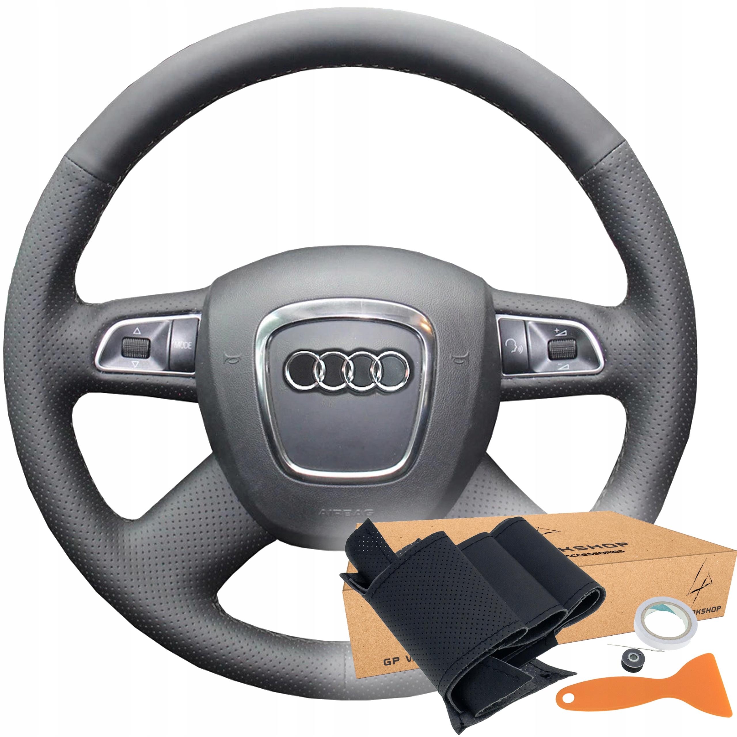 Potah Obšití Volantu Audi A3 A4 B8 A6 C6 A8 Q5 Q7