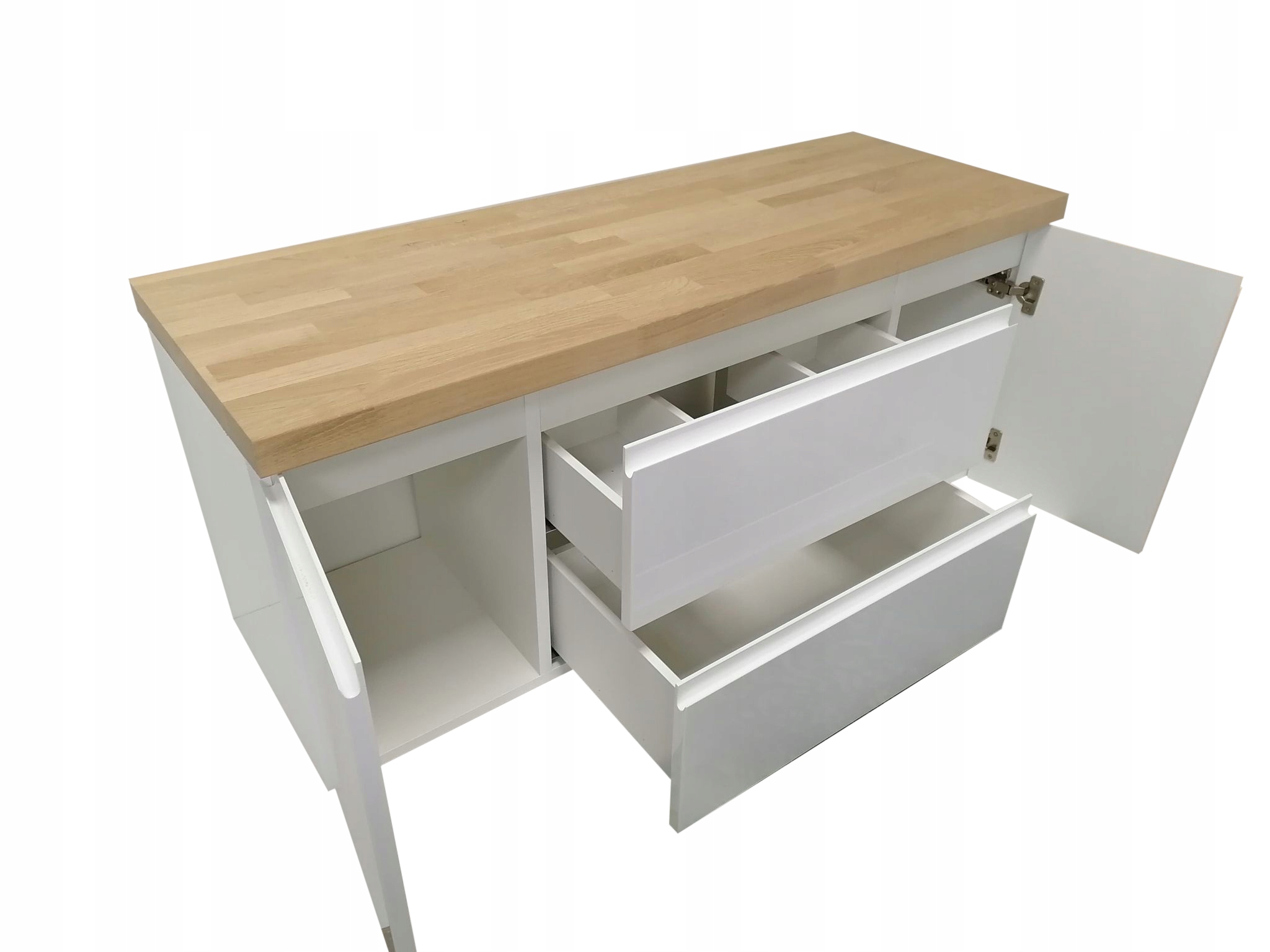 SZAFKA ŁAZIENKOWA Z DREWNIANYM BLATEM 120 POŁYSK Kod producenta KFBD120