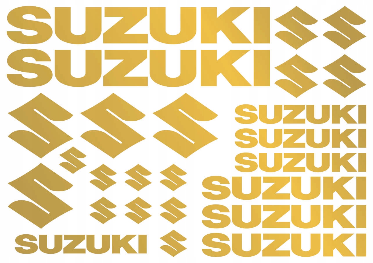 

Naklejki Suzuki Zestaw1 Złoto Srebro