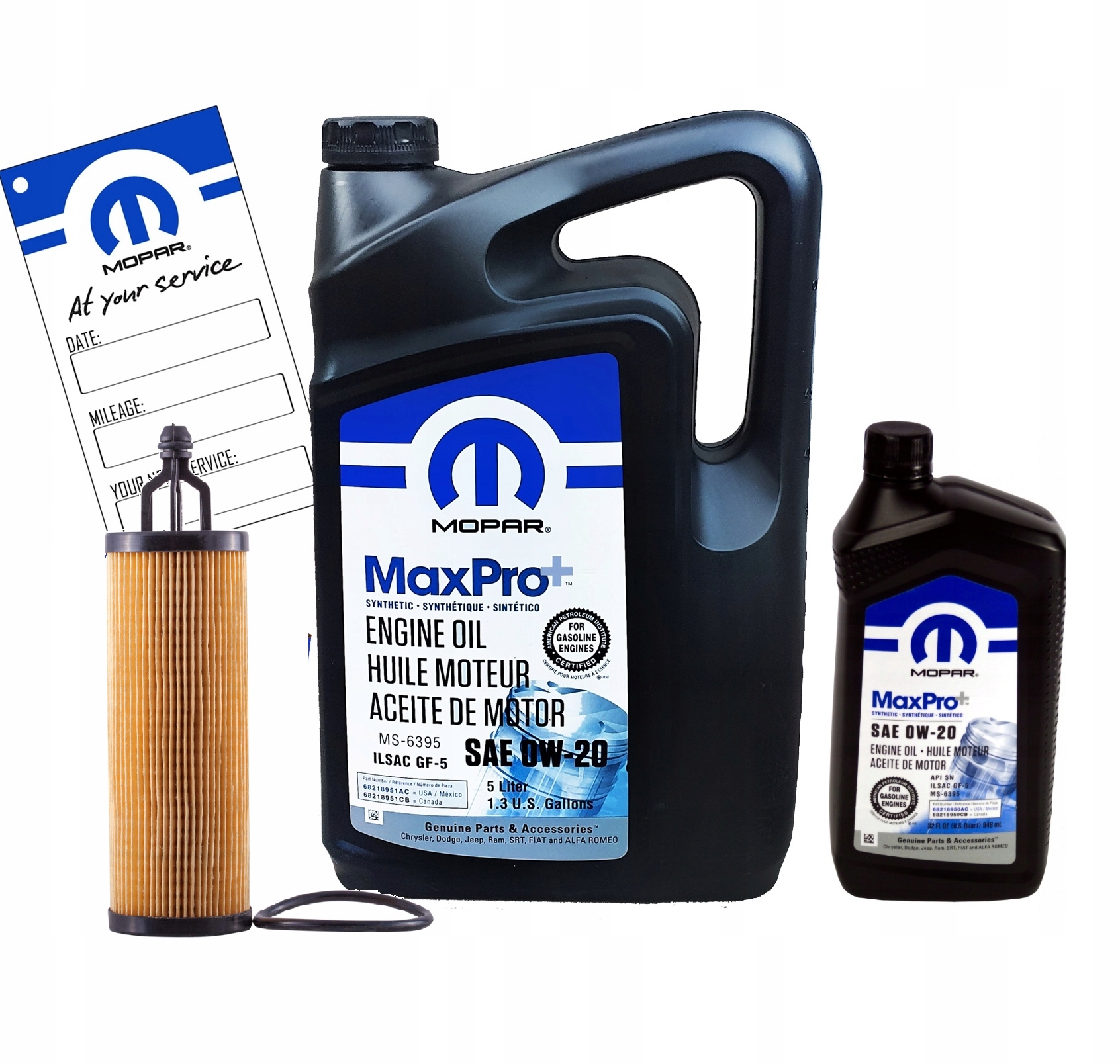 Mopar 0W20 5,95 l s filtrom Pacifica 2017+