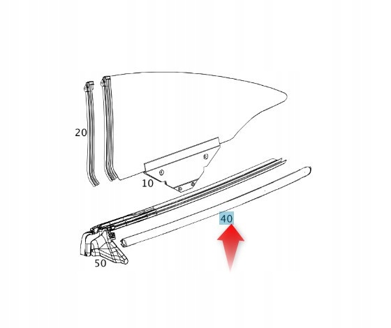 Sběrací Lišta Pro Dveře Mercedes Kupé C217 Mercedes Oe A2176706600