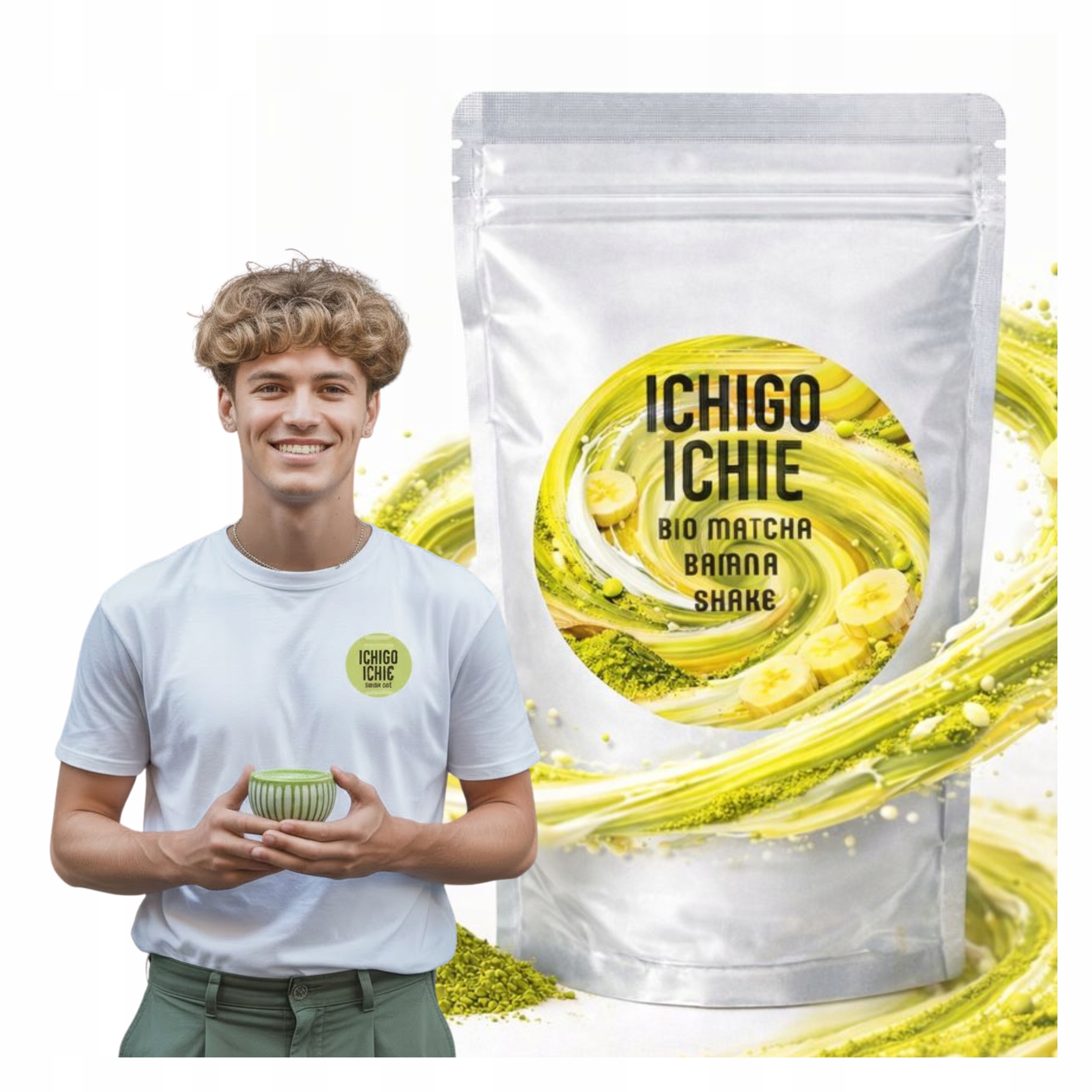 Levně Koktejl Matcha Banánový nápoj Výživný nápoj Shake Banana Smoothie Zdravý 300g