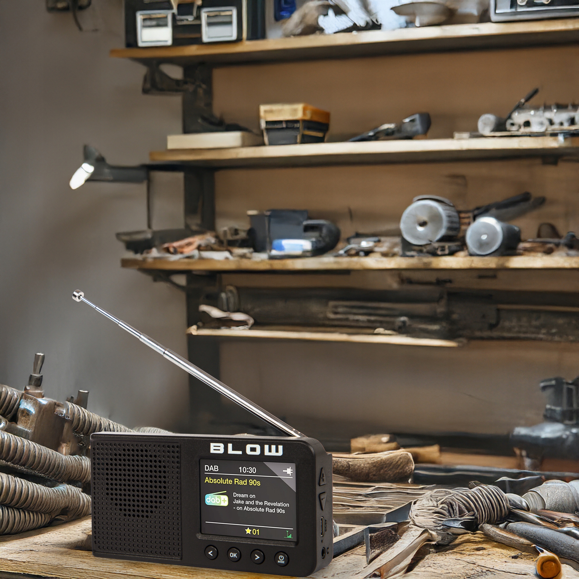 RADIO KUCHENNE BUDOWLANE PRZENOŚNE WYŚWIETLACZ BLUETOOTH DAB+ FM AUX USB-C Model RK3