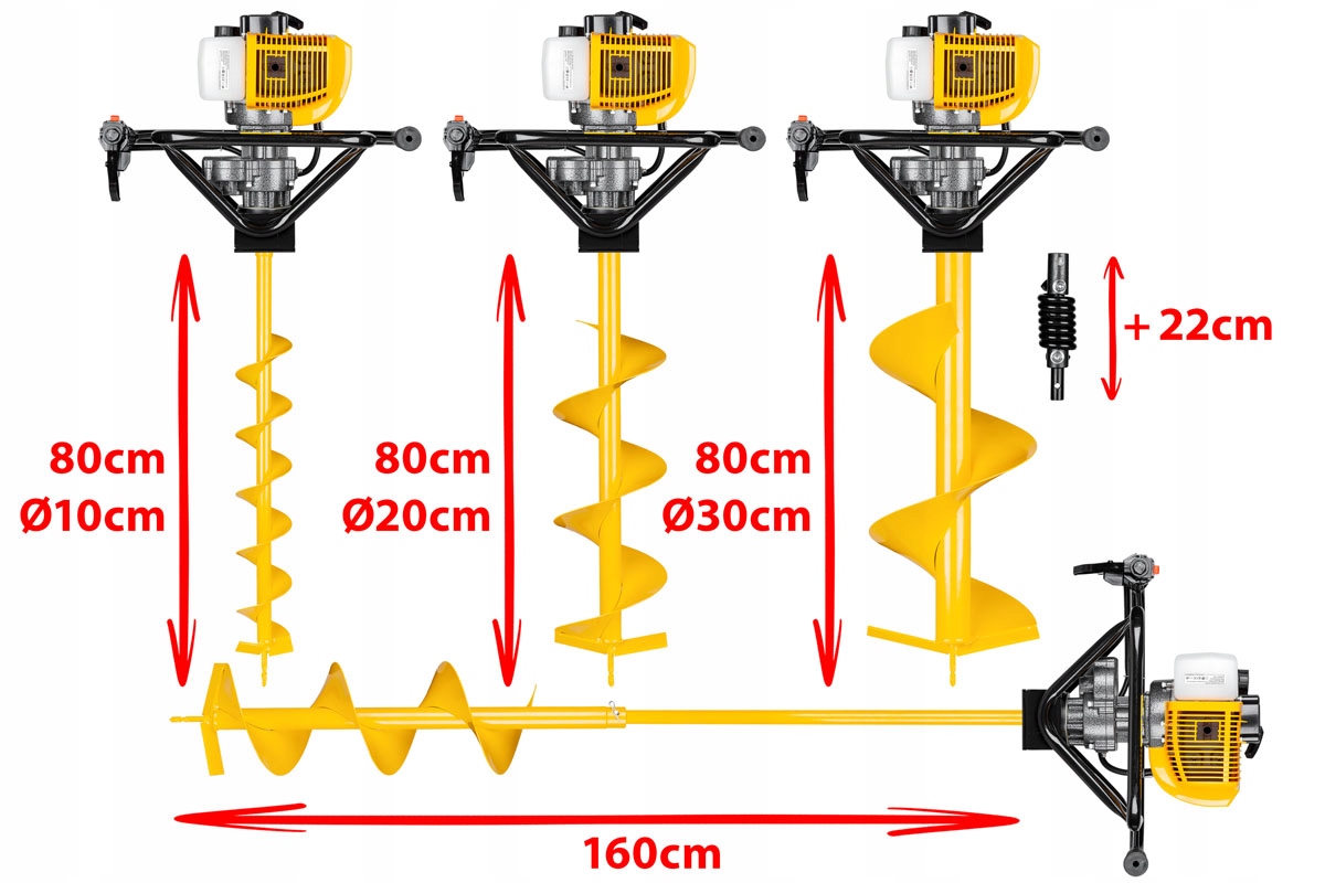 WIERTNICA GLEBOWA ŚWIDER SPALINOWY DO GLEBY ZIEMI 3 WIERTŁA PRZEDŁUŻKA MOC EAN (GTIN) 5901122712169