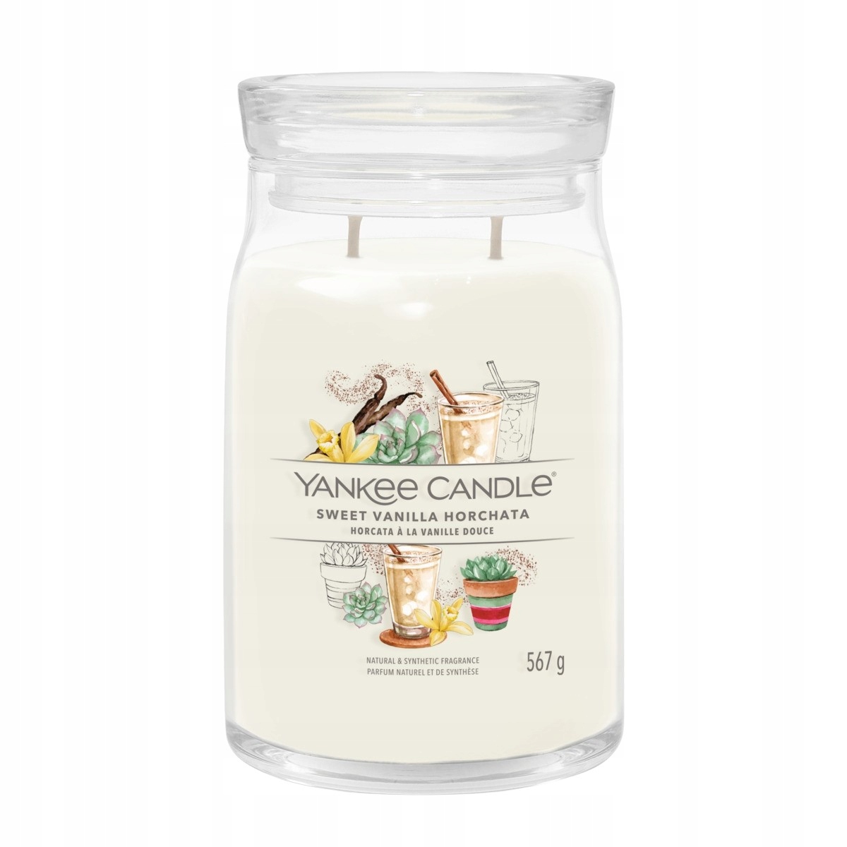 Yankee Candle Signature vonná svíčka velká Sweet Vanilla Horchata 567 g