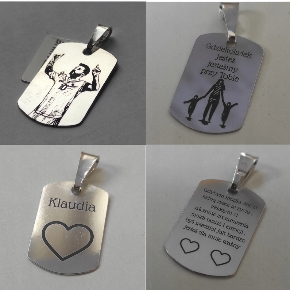 WISIOREK MĘSKI NIEŚMIERTELNIK SREBRO 925 + GRAWER Kamień Bez kamienia