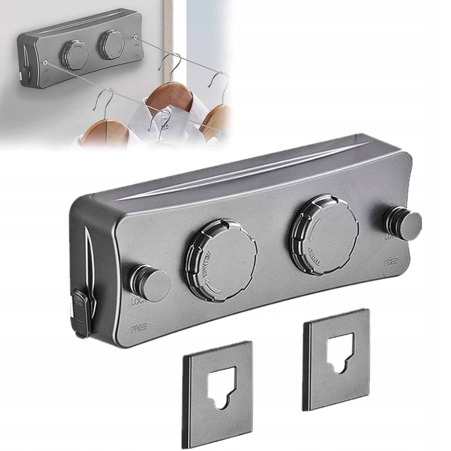 Levně Campingová šňůra na sušení prádla, srolovatelná, srolovatelná šňůra, lanko 5 m