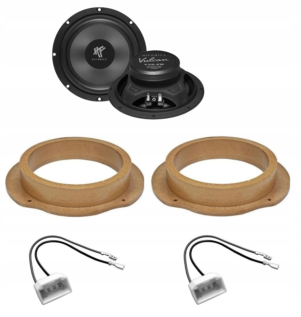 HiFonics VX6.2W basové reproduktory do auta 165 mm Ford Fiesta Focus Kuga