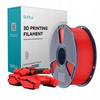 Filament PLA Sunlu 1,75 mm 1000 g czerwony