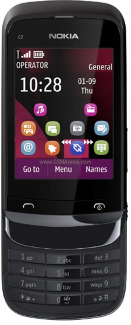 Mobilný telefón Nokia C2-02 16 Mb 10 Mb 2G čierny Pl/hu