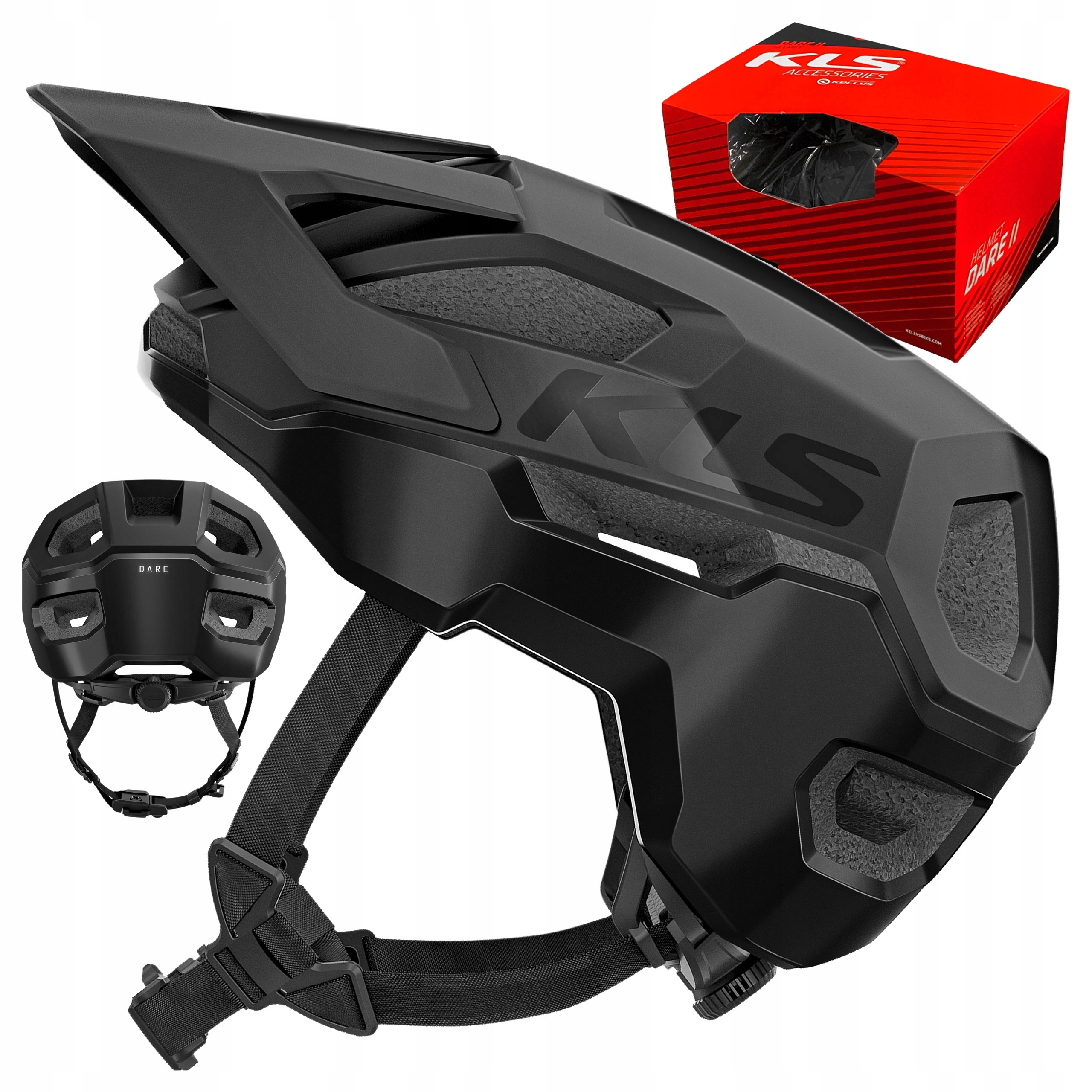 Cyklistická Přilba Kellys Dare II Black Přezka Fidlock Mtb Trail M/L 55-58 cm