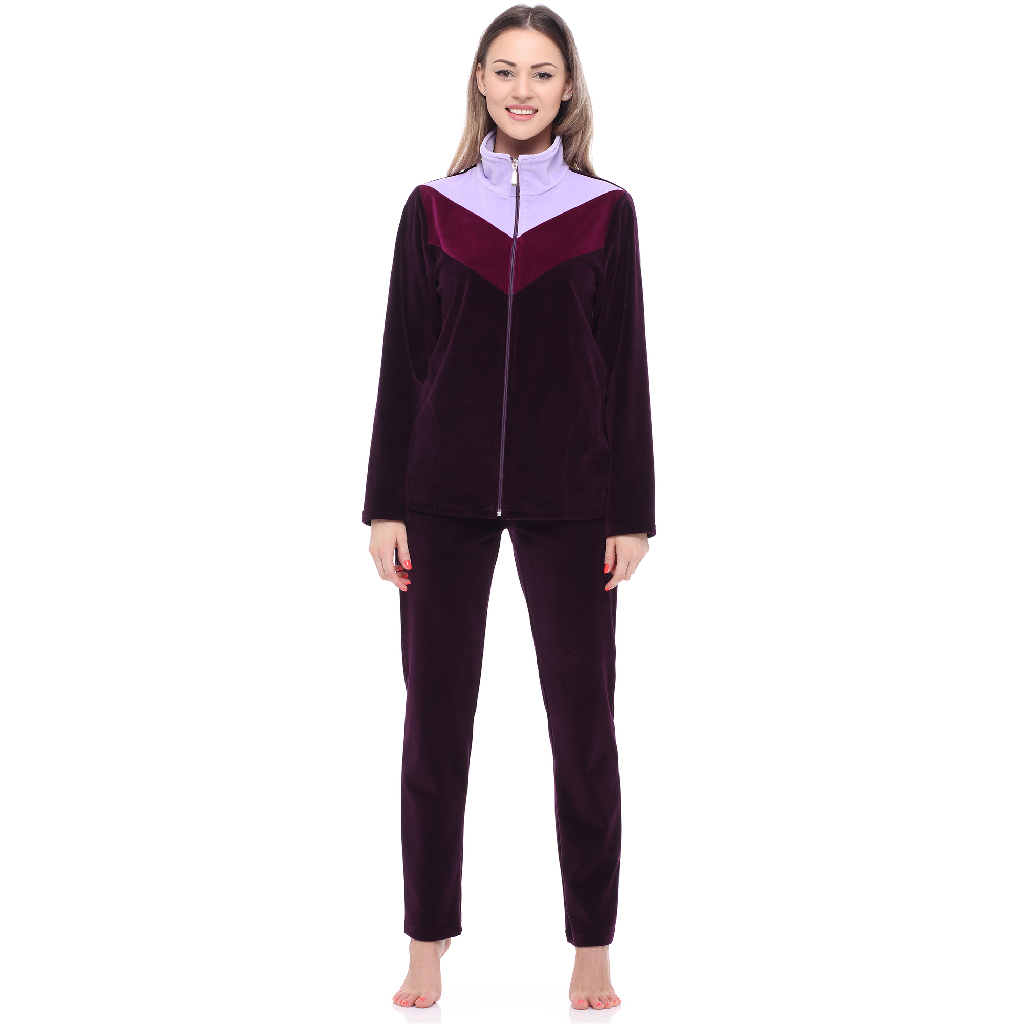 Bellivalini Dres welurowy damski 4XL rozpinany z kieszeniami