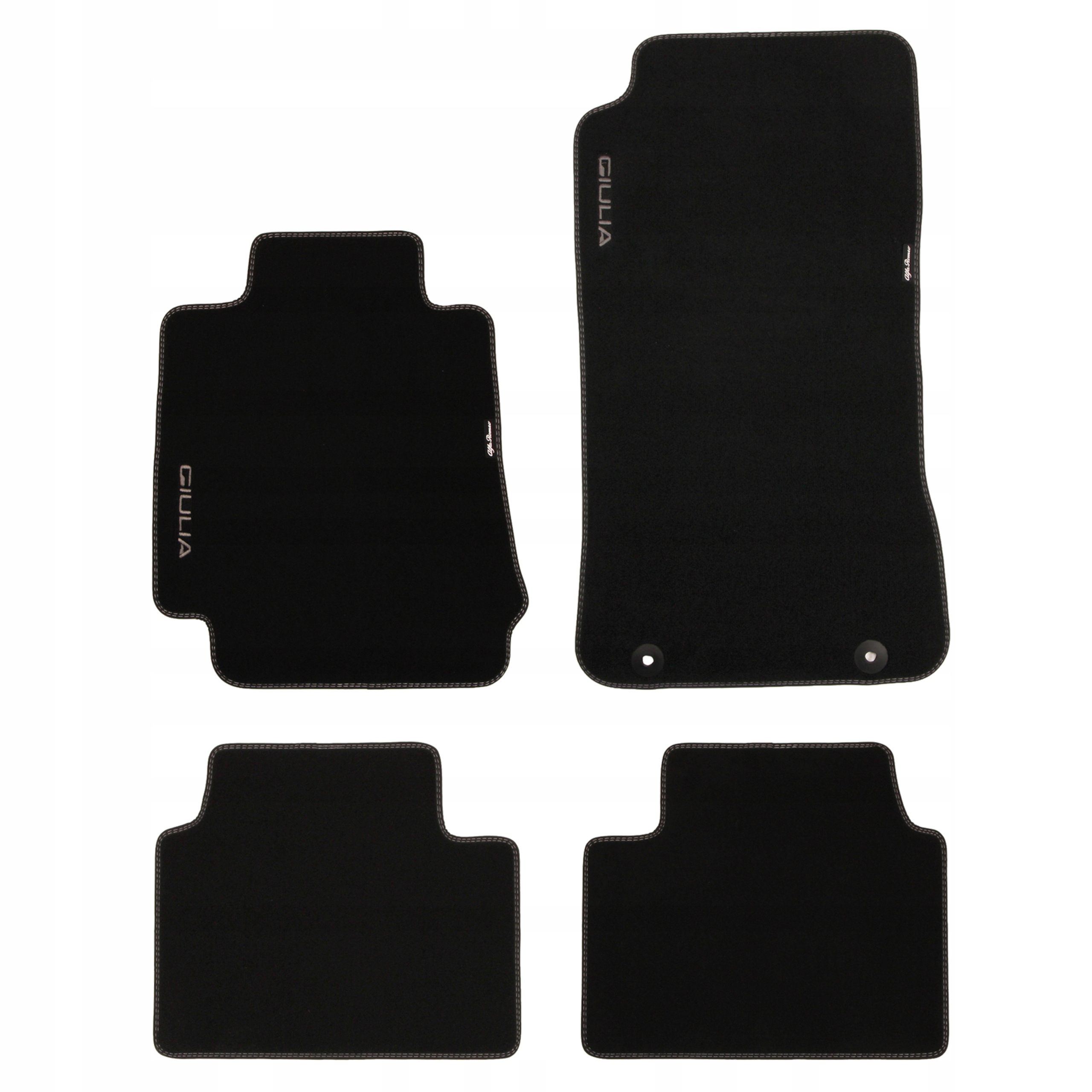 Oryginalne Dywaniki Welurowe Z Białym Napisem Materiałowe Alfa Romeo Giulia