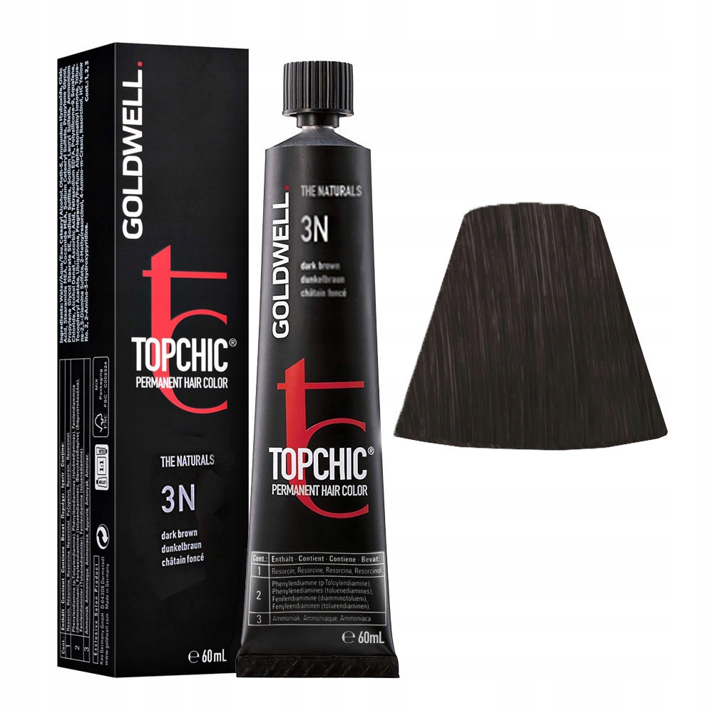 Goldwell, TopChic, Trvalá barva na vlasy, 03N Tmavě hnědá, 60 ml
