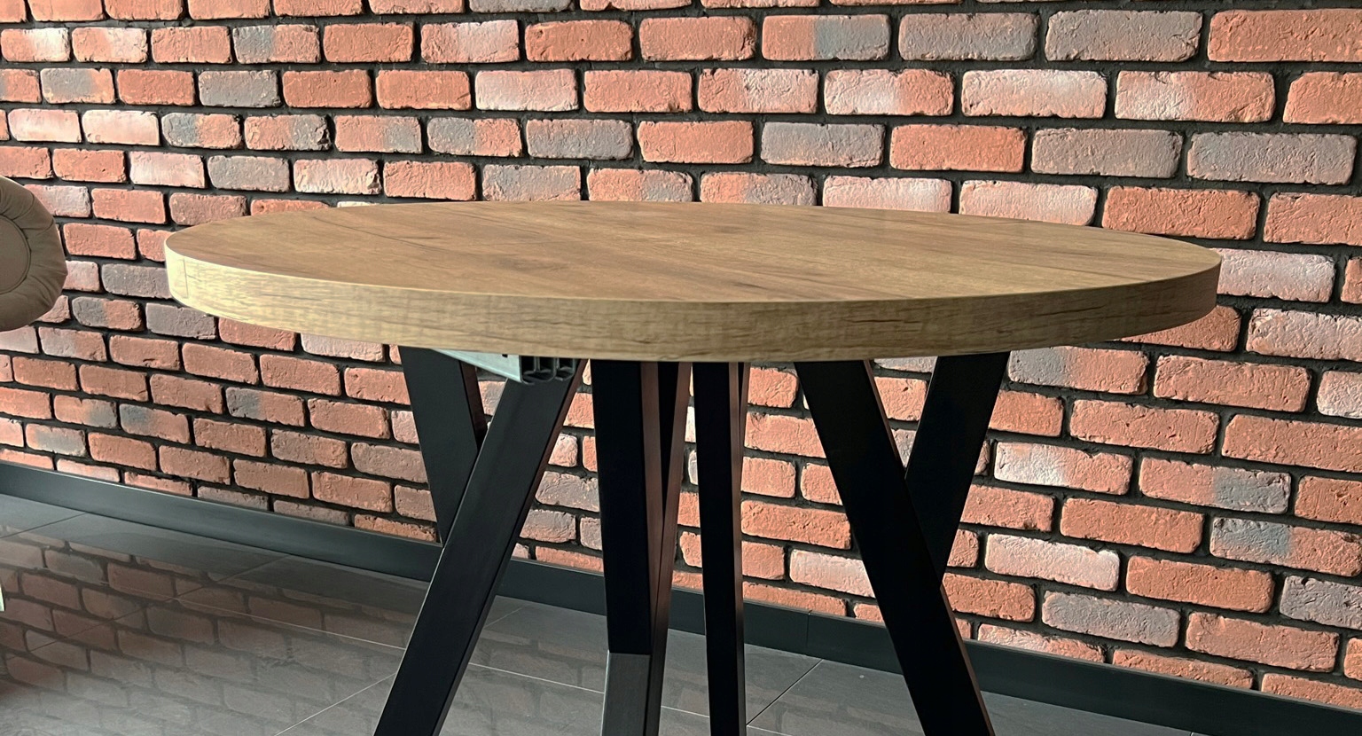 OKRĄGŁY STÓŁ 100/200 rozkładany LOFT PERO Średnica 100 cm