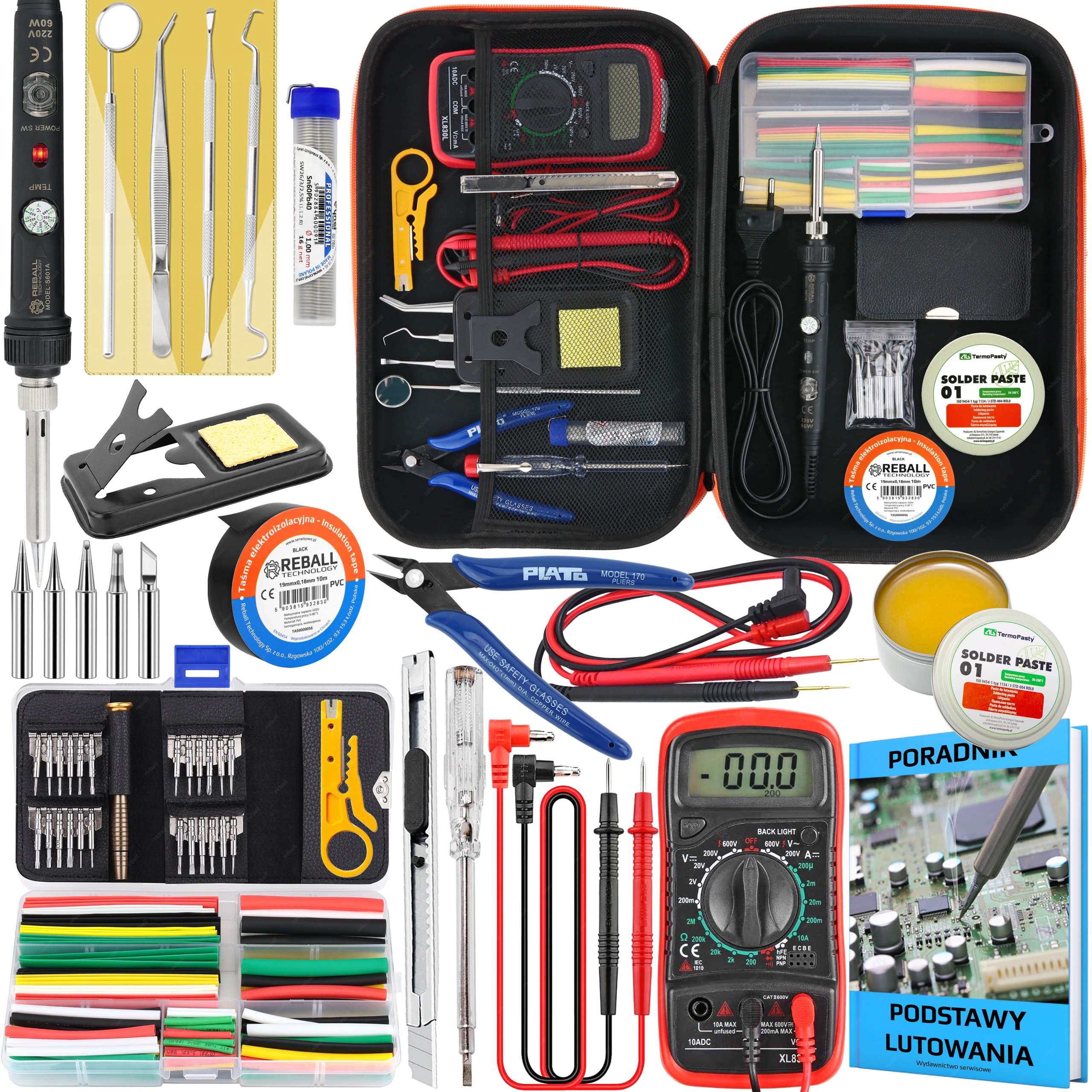Sada Na Pájení Pro Elektroniku Páječka Měřič Návod Sada XXL