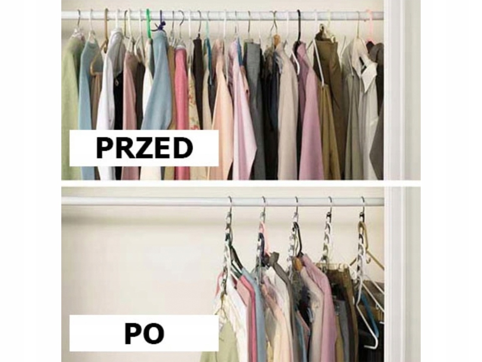 ORGANIZER DO SZAFY NA WIESZAKI UBRANIA 8 SZT Długość 23.5 cm