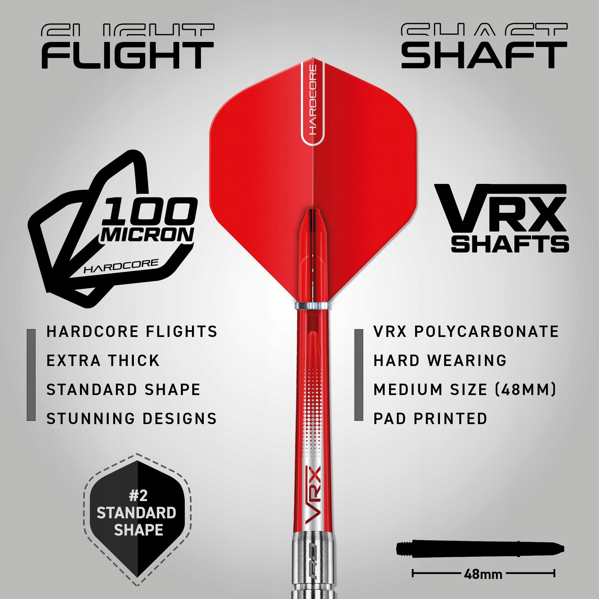 RED DRAGON Hell Fire Rzutki 22g Wolframowe Metalowe Groty Flights Szafty — miniatura 3