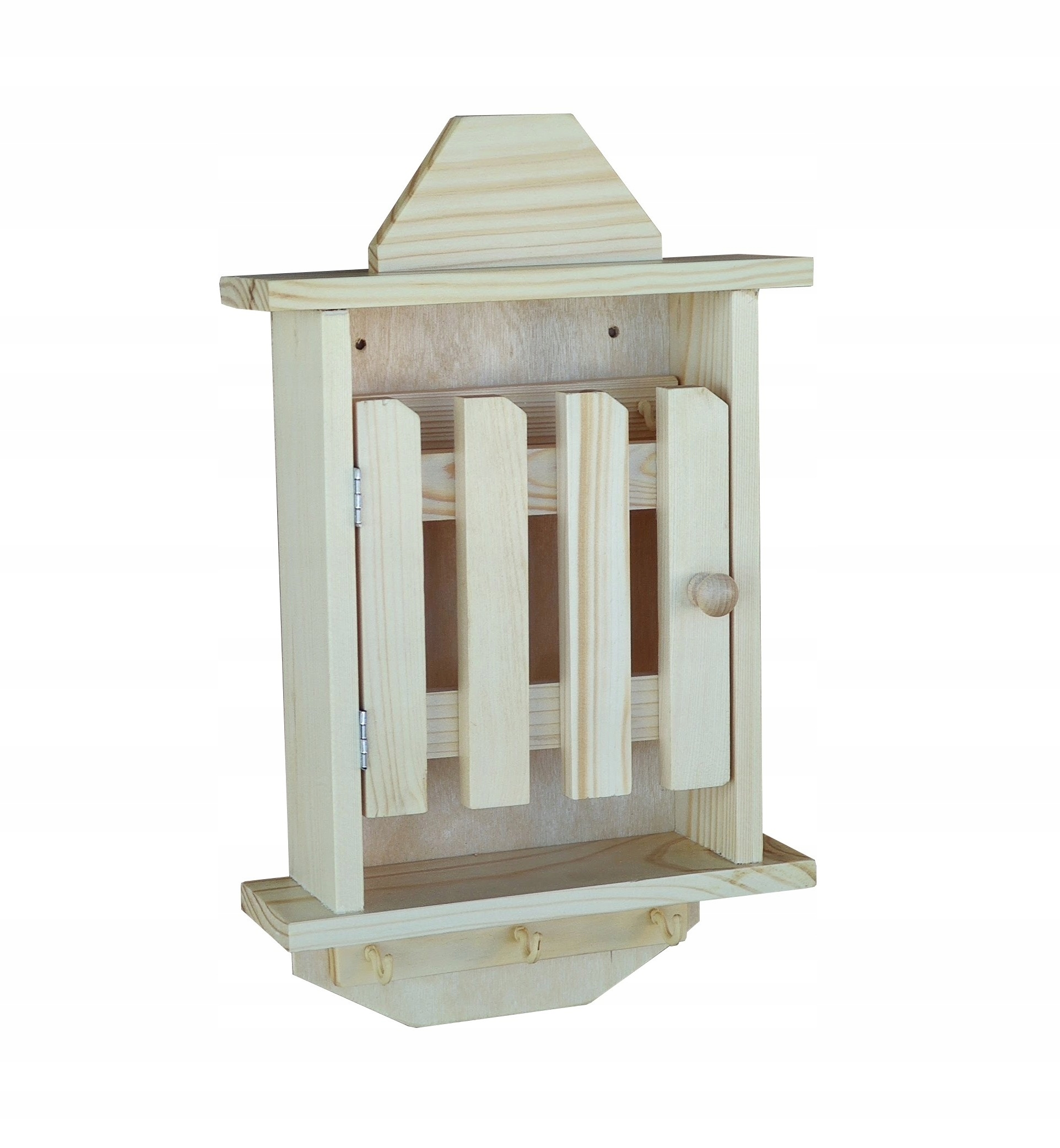 DOMEK NA KLUCZE DREWNIANY SZAFKA Z WIESZAKAMI