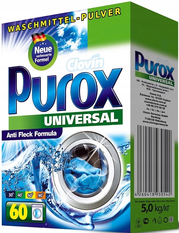 Levně 2x Purox Univerzální prášek na praní, 5 kg