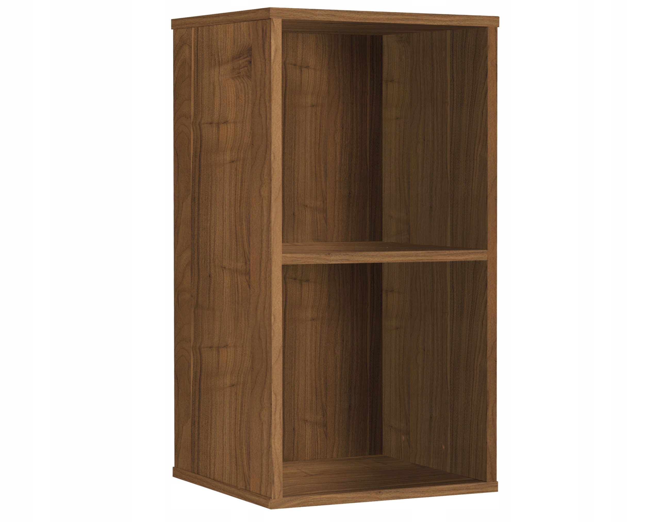 BOX2 ORZECH STOJAK REGAŁ PÓŁKA NA PŁYTY WINYLOWE SEGREGATOR POJEMNIK SZAFKA