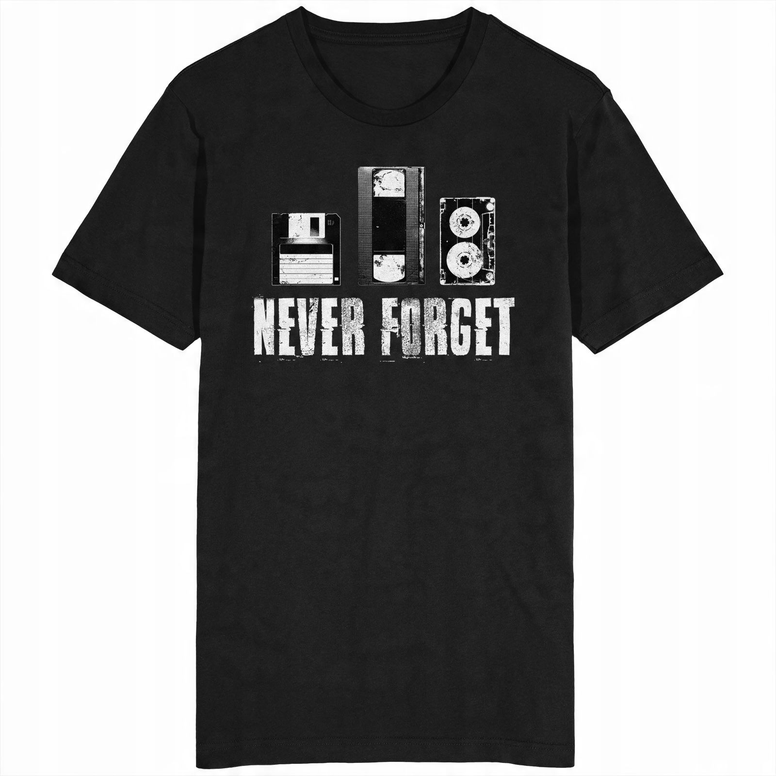 

Never Forget Koszulka Kaseta Vhs Dyskietka Retro