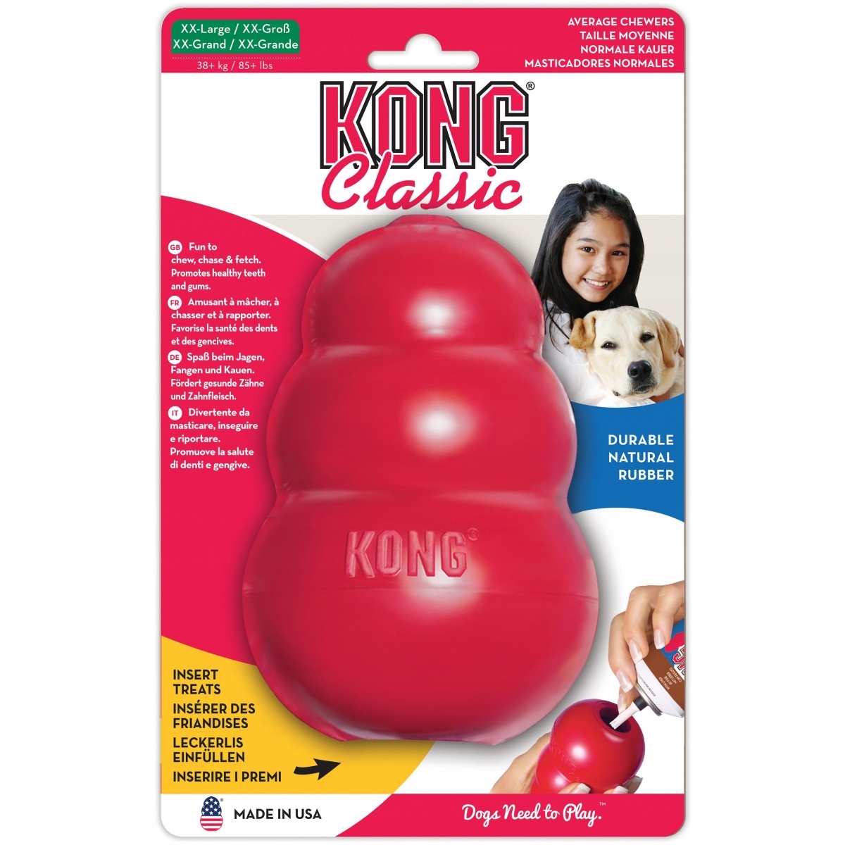 Hračka na psí pamlsek Kong XXL červená