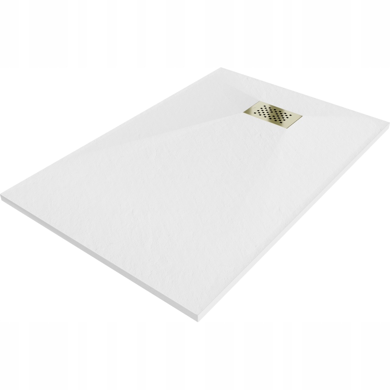 Mexen Hugo obdélníkový sprchový kout Smc 130 x 70 cm, bílý, zlaté krytí 4