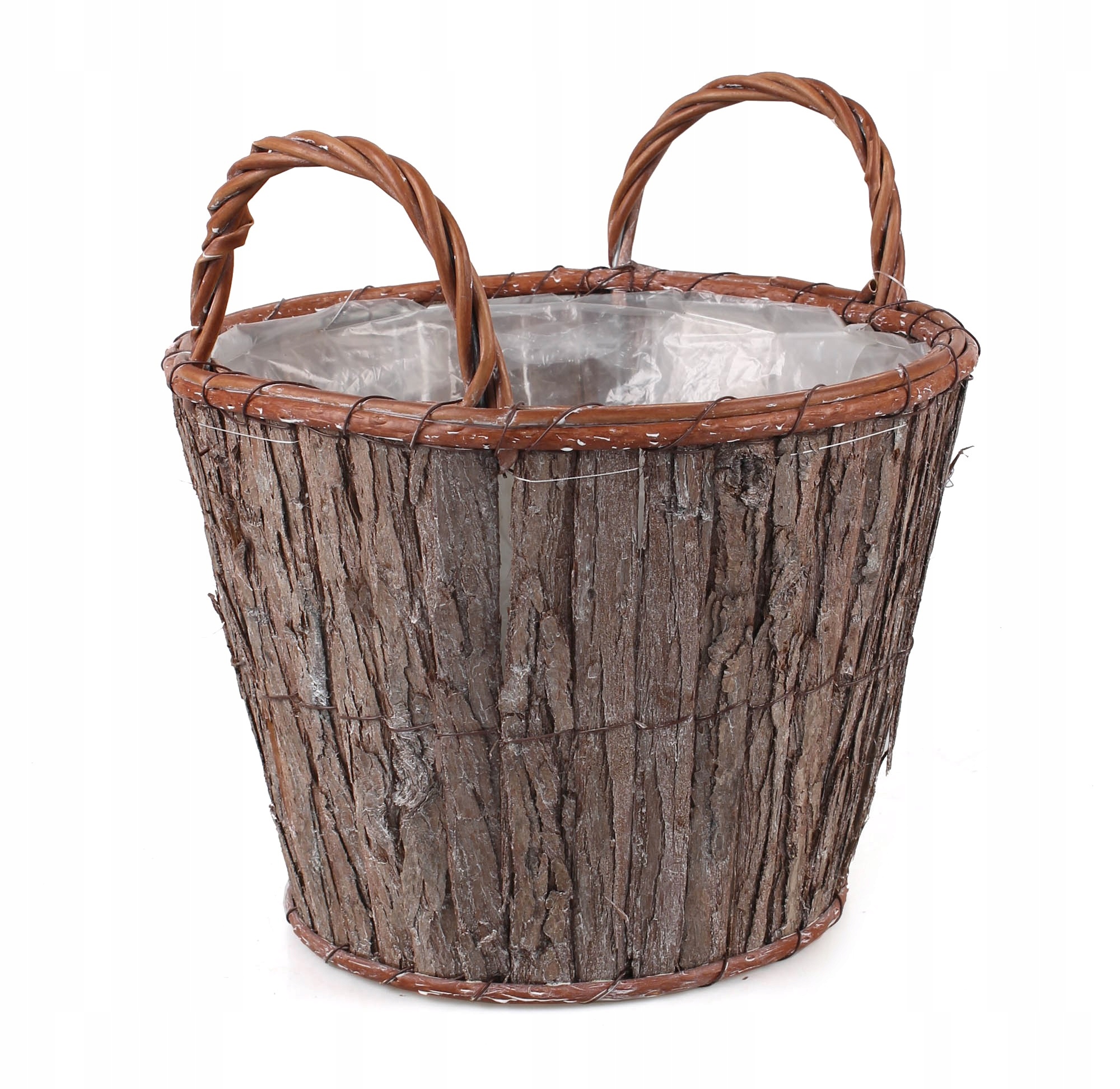 

Okrągła Drewniana Osłonka Z Uchwytami 27x27x28h cm