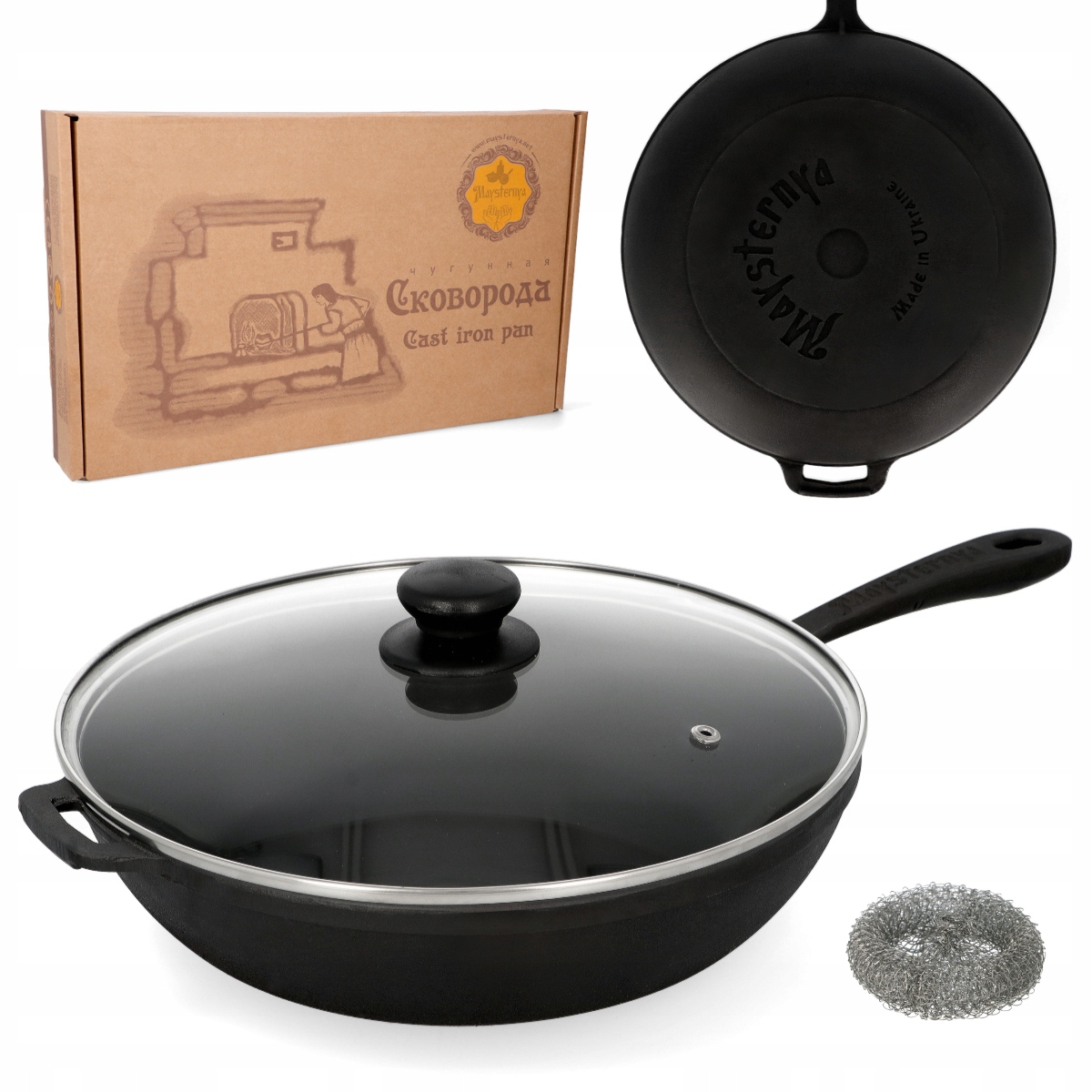 

Patelnia żeliwna Głęboka indukcja Ukraina gaz 24CM