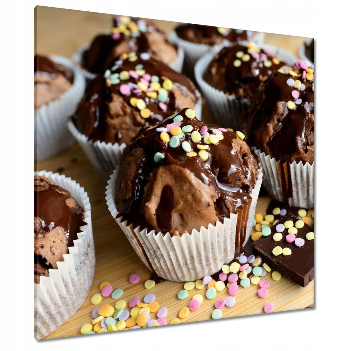 Obrazy 80x80 Čokoládové muffiny s nutellou