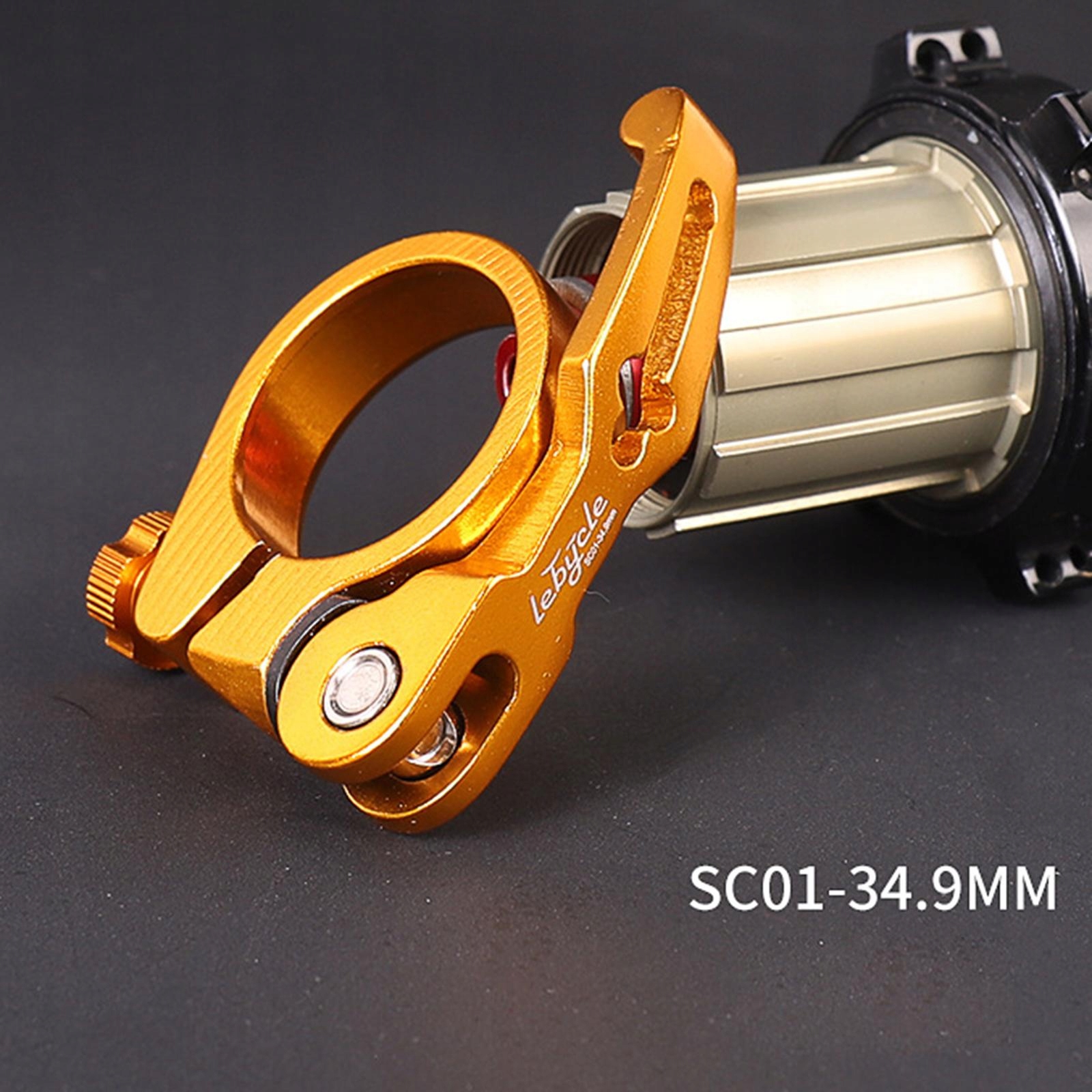 Zacisk sztycy rowerowej Quick Release Złoty 34,9 MM Szerokość 5 mm