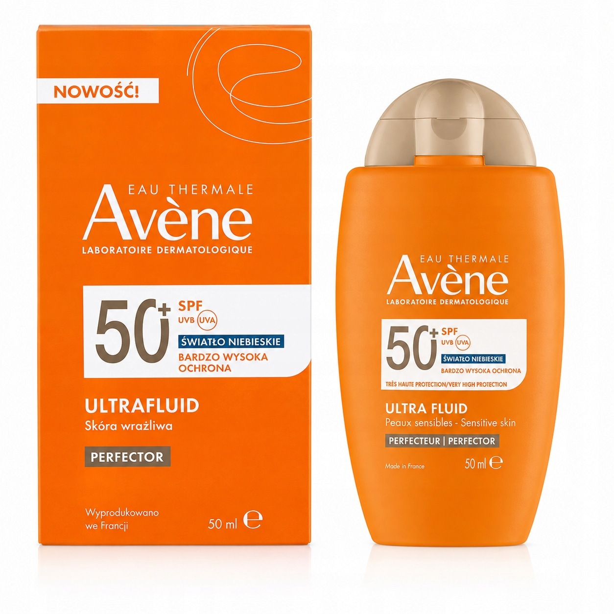 Avene Ultra Fluid Spf 50+ Koloryzujący Fluid Ochronny Do Twarzy 50 ML