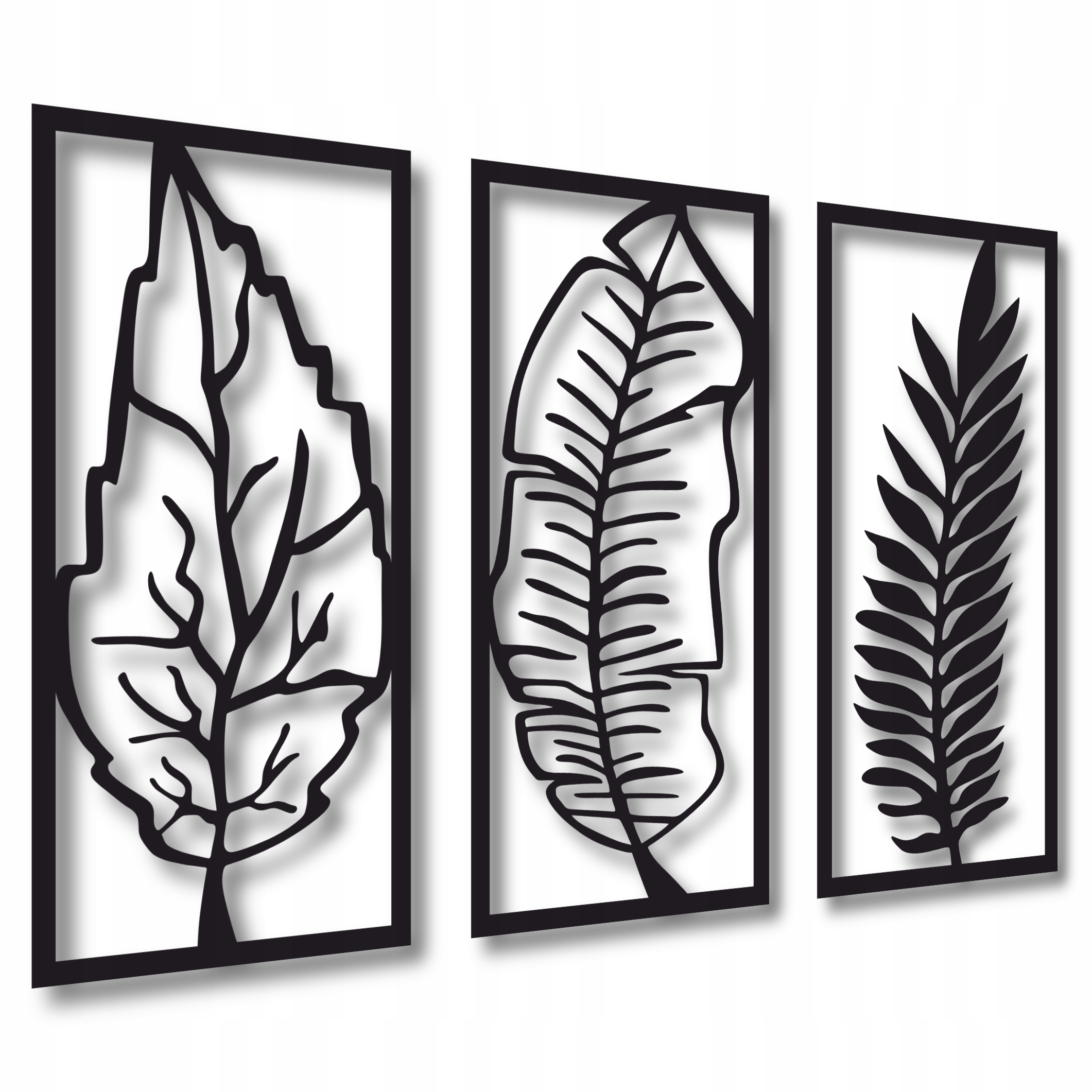 Obrazy Do Obývacího Pokoje Ažurové Listy Dekorace 3D Nástěnná Ozdoba Listy XL